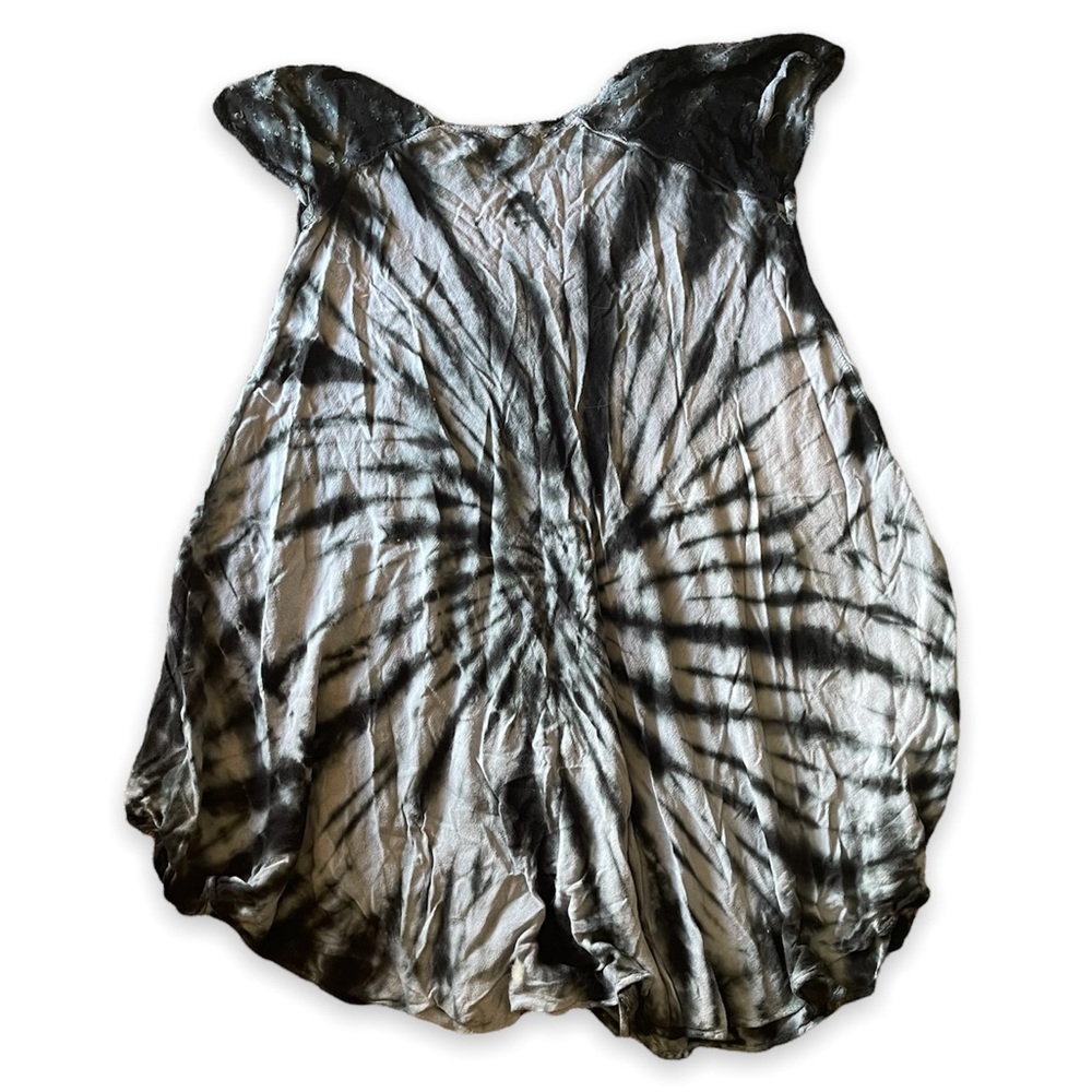 Anthropologie Beach By Exist Tie Dye Free Size Floral Embroidered Coverup Dress - Picture 5 of 11